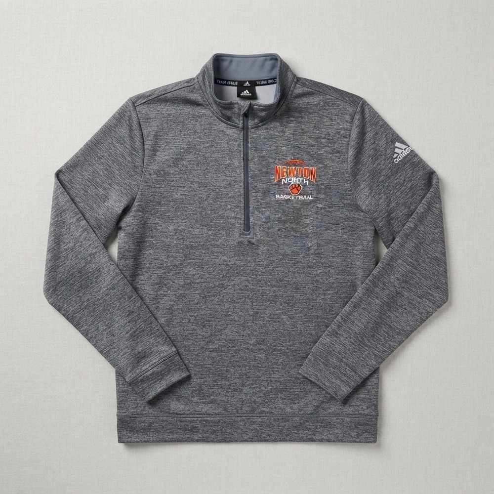 Adidas Climawarm Team Issue Quarter-Zip Newton North Tigers Basketball Grey XL